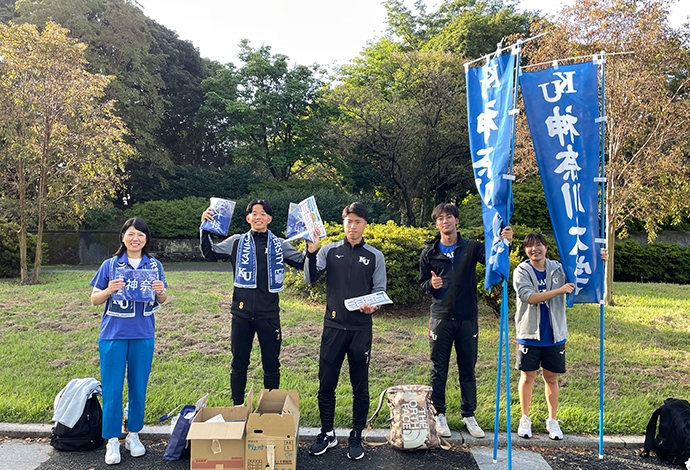 立川口でのチケット配布の様子